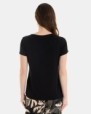 CAMISETA DE MUJER DE MANGA CORTA ANIMAL PRINT DORADO