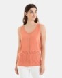 CAMISETA DE MUJER DE TIRANTES TEJIDO CALADO