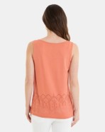 CAMISETA DE MUJER DE TIRANTES TEJIDO CALADO