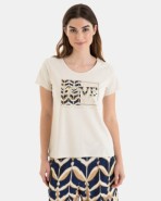 CAMISETA DE MUJER DE MANGA CORTA ESTAMPADO LOVE