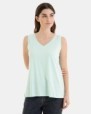 CAMISETA BÁSICA DE MUJER SIN MANGAS VERDE