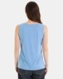 CAMISETA BÁSICA DE MUJER SIN MANGAS AZUL