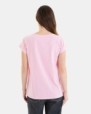 CAMISETA BÁSICA DE MUJER HOMBRO CAÍDO ROSA