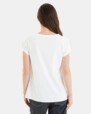 CAMISETA BÁSICA DE MUJER HOMBRO CAÍDO BLANCO