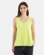 Women’s sleeveless basic green t-shirt