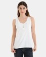 CAMISETA BÁSICA DE MUJER SIN MANGAS BLANCO
