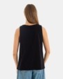 CAMISETA BÁSICA DE MUJER SIN MANGAS NEGRO