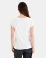CAMISETA BÁSICA DE MUJER HOMBRO CAÍDO BLANCO