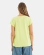 Women’s off-shoulder basic green t-shirt