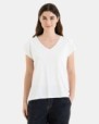 CAMISETA BÁSICA DE MUJER HOMBRO CAÍDO BLANCO