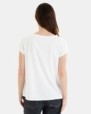 CAMISETA BÁSICA DE MUJER HOMBRO CAÍDO BLANCO