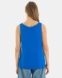 CAMISETA BÁSICA  DE VISCOSA DE MUJER DE TIRANTES AZUL