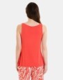 CAMISETA BÁSICA  DE VISCOSA DE MUJER DE TIRANTES ROJO