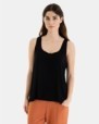 CAMISETA BÁSICA  DE VISCOSA DE MUJER DE TIRANTES NEGRO