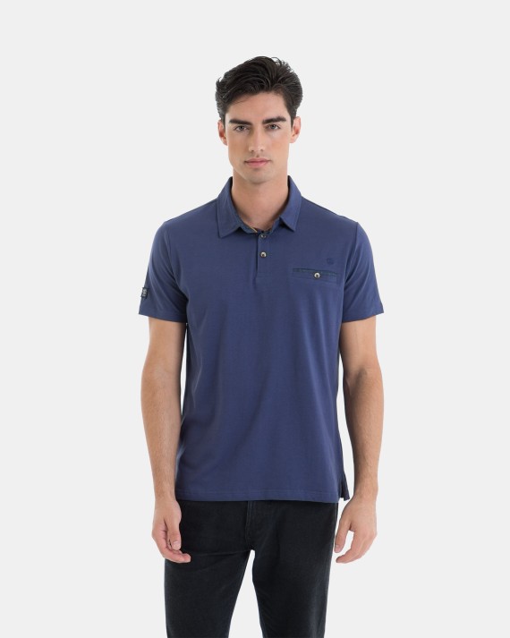 POLO 100% ALGODÓN REGULAR FIT COLOR AZUL