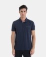 POLO PIQUÉ 100% ALGODÓN REGULAR FIT COLOR AZUL ESTAMPADO