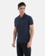 POLO PIQUÉ 100% ALGODÓN REGULAR FIT COLOR AZUL ESTAMPADO