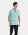 POLO PIQUÉ 100% ALGODÓN REGULAR FIT COLOR AZUL ESTAMPADO