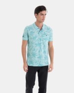 POLO PIQUÉ 100% ALGODÓN REGULAR FIT COLOR AZUL ESTAMPADO