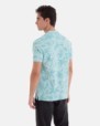 POLO PIQUÉ 100% ALGODÓN REGULAR FIT COLOR AZUL ESTAMPADO