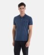 POLO 100% ALGODÓN REGULAR FIT COLOR AZUL ESTAMPADO