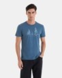 CAMISETA DE HOMBRE DE ALGODÓN EN COLOR AZUL