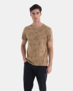 CAMISETA DE HOMBRE DE ALGODÓN ESTAMPADO PALMERAS