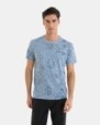 CAMISETA DE HOMBRE DE ALGODÓN ESTAMPADO HOJAS