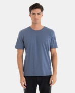 CAMISETA BÁSICA DE HOMBRE DE ALGODÓN COLOR AZUL