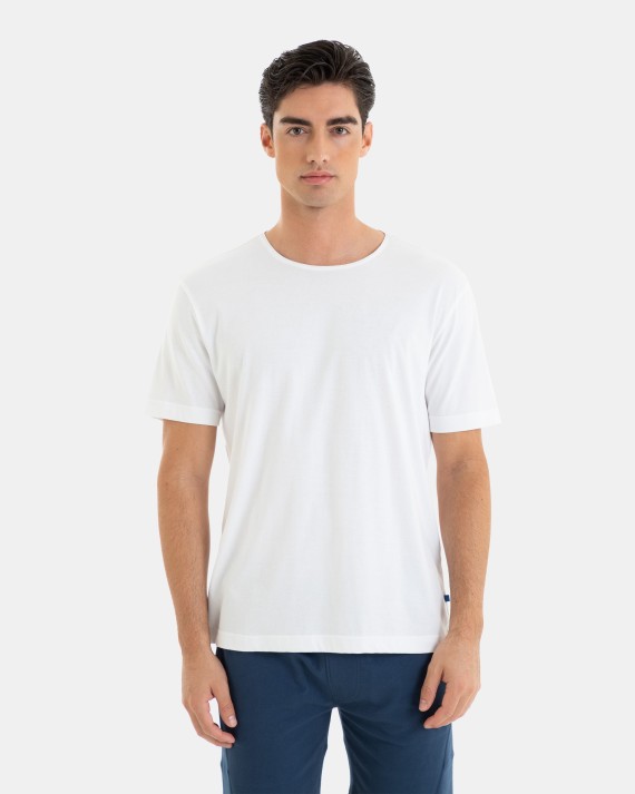 CAMISETA BÁSICA DE HOMBRE DE ALGODÓN COLOR BLANCO
