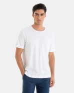CAMISETA BÁSICA DE HOMBRE DE ALGODÓN COLOR BLANCO