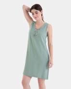 VESTIDO DE PLAYA CORTO SIN MANGAS