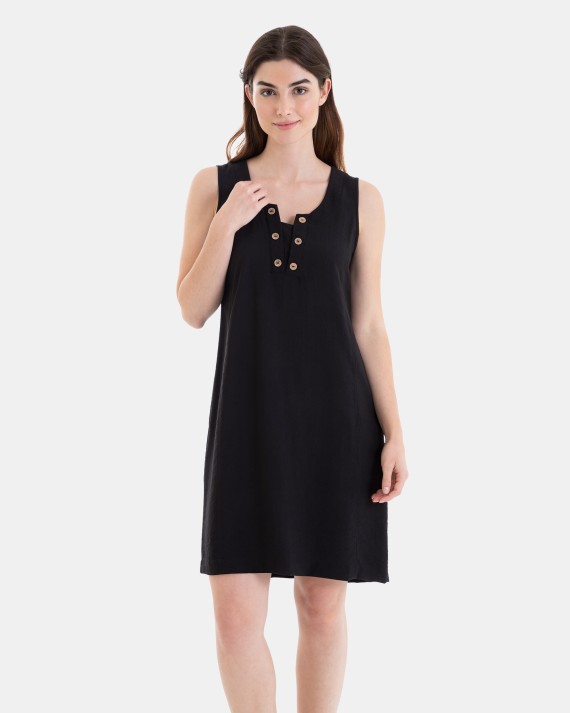 VESTIDO DE PLAYA CORTO SIN MANGAS