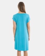 VESTIDO DE PLAYA CORTO SIN MANGAS EN TEJIDO CALADO