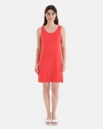 VESTIDO DE PLAYA CORTO DE TIRANTES LISO