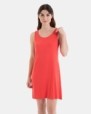 VESTIDO DE PLAYA CORTO DE TIRANTES LISO