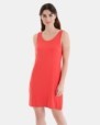 VESTIDO DE PLAYA CORTO DE TIRANTES LISO