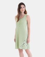 CAMISÓN CORTO SIN MANGAS ESTAMPADO ESTAMPADO GEOMÉTRICO
