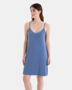 CAMISÓN CORTO DE TIRANTES EN TEJIDO BAMBÚ
