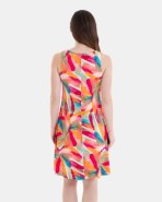 VESTIDO DE PLAYA CORTO DE TIRANTES ESTAMPADO MULTICOLOR