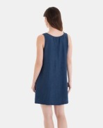 Short beach dress with blue solid color straps