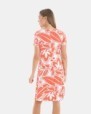 VESTIDO DE PLAYA CORTO DE MANGA CORTA ESTAMPADO FLORES