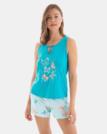 PIJAMA CORTO DE MUJER SIN...