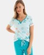 PIJAMA PIRATA DE MUJER ESTAMPADO MARIPOSAS