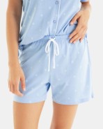 PIJAMA ABIERTO DE MUJER DE MANGA CORTA
