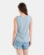PIJAMA CORTO DE MUJER SIN MANGAS ESTAMPADO CORAZONES