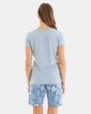 PIJAMA CORTO DE MUJER ESTAMPADO CORAZONES
