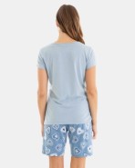 PIJAMA CORTO DE MUJER ESTAMPADO CORAZONES