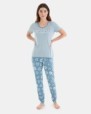 PIJAMA DE MUJER PANTALÓN LARGO Y ESTAMPADO CORAZONES