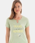 PIJAMA PIRATA DE MUJER ESTAMPADO MAKE THE BEST MEMORIES